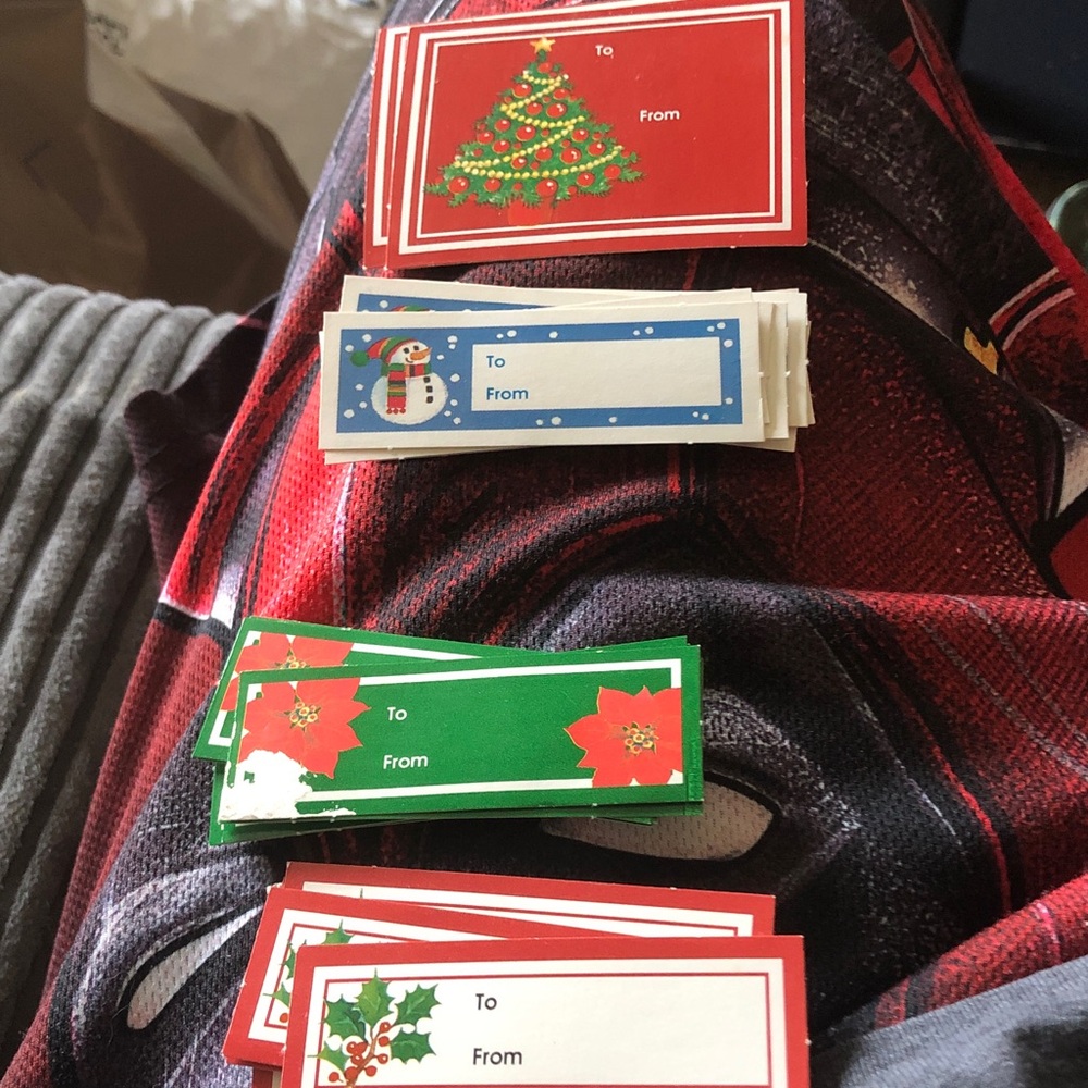 Holiday Gift Labels – Assorted Red, Green, Blue Designs